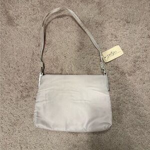 Saks Fifth Avenue soft pink shimmer Shoulder Bag Minimalist Design